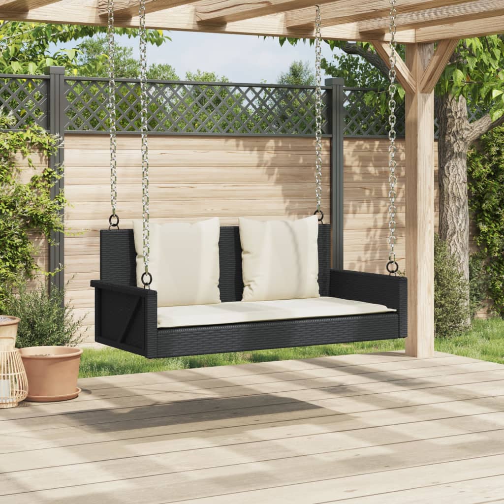Weather-Resistant Hanging Rattan Swing