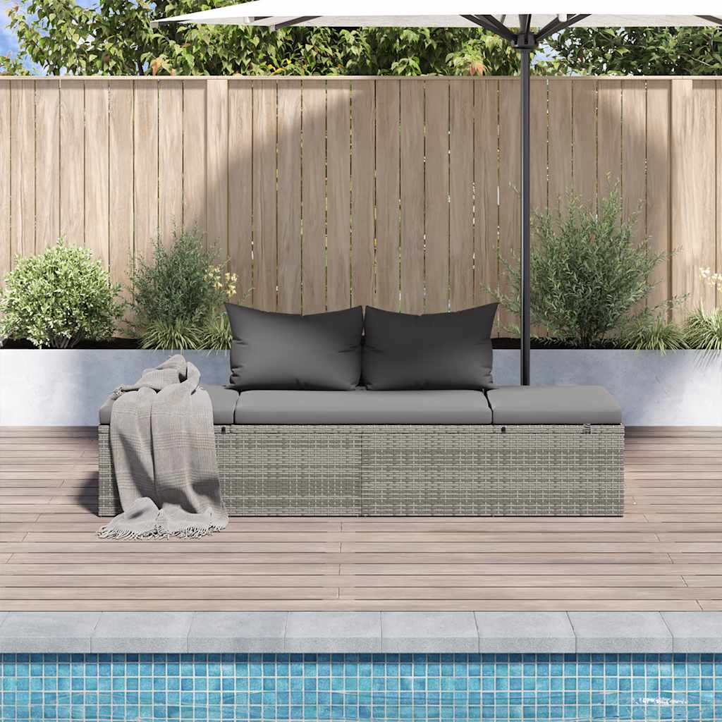 Synthetic Rattan Garden Daybed Bench