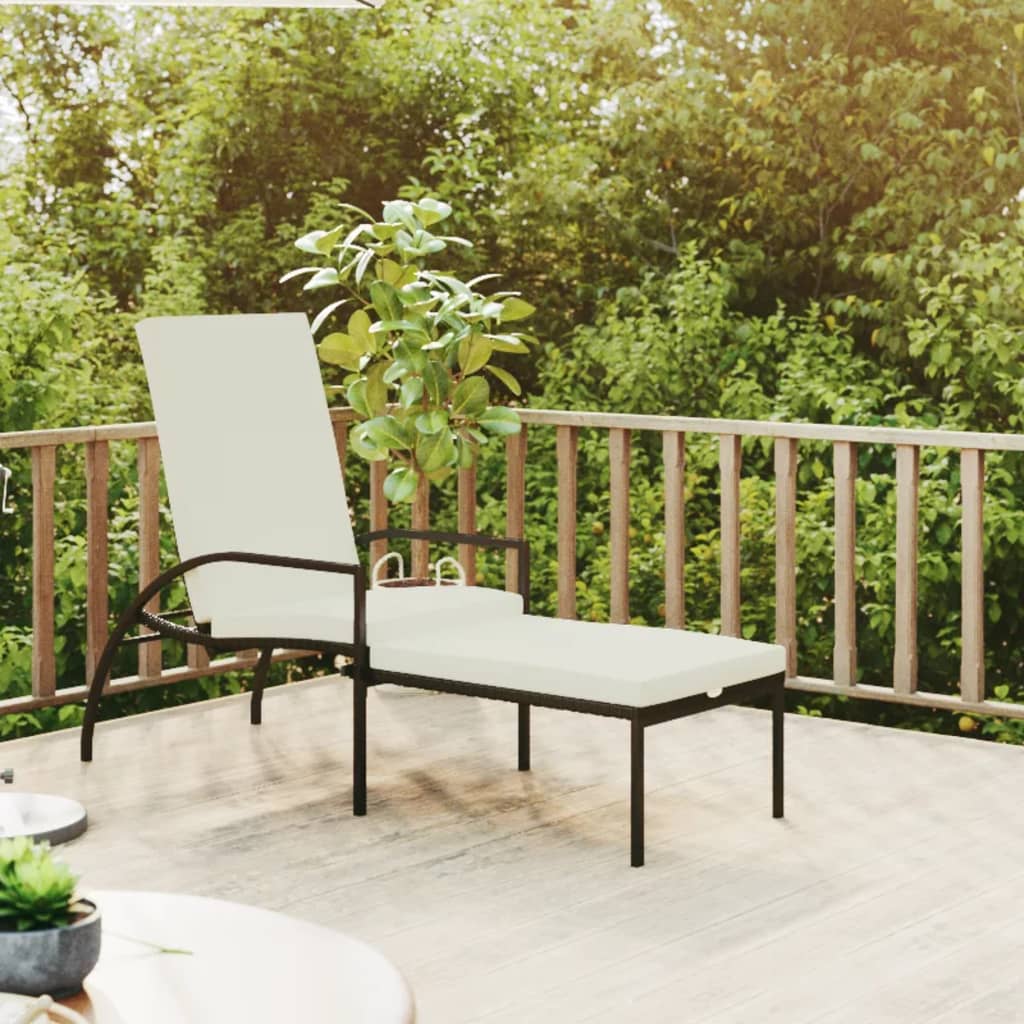 Outdoor Rattan Daybed with Adjustable Backrest