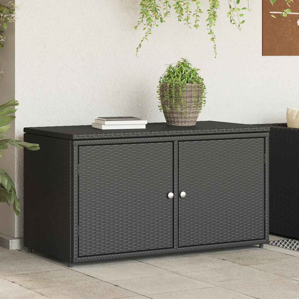 Synthetic Rattan Outdoor Storage Cabinet