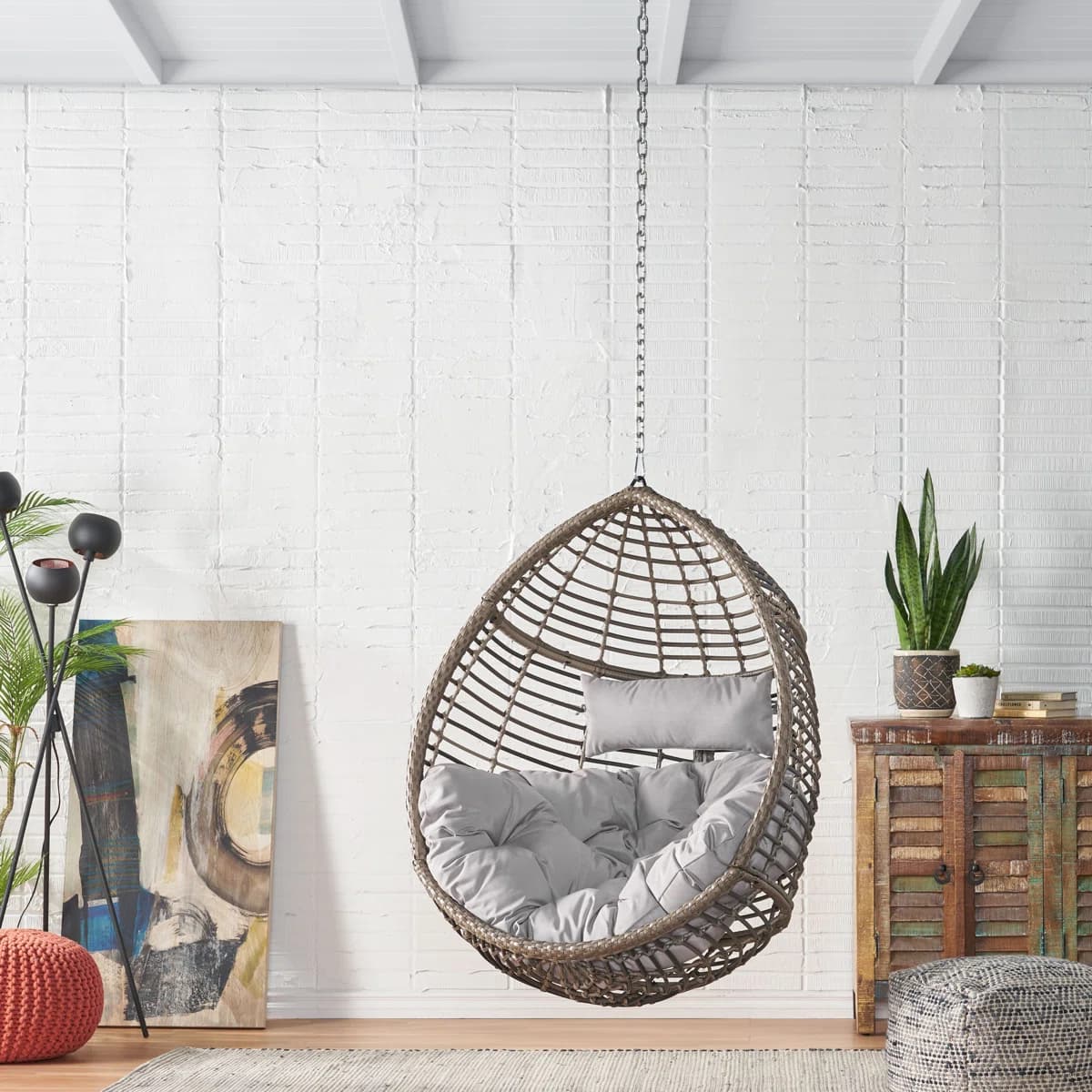 Synthetic Rattan Hanging Egg Chair
