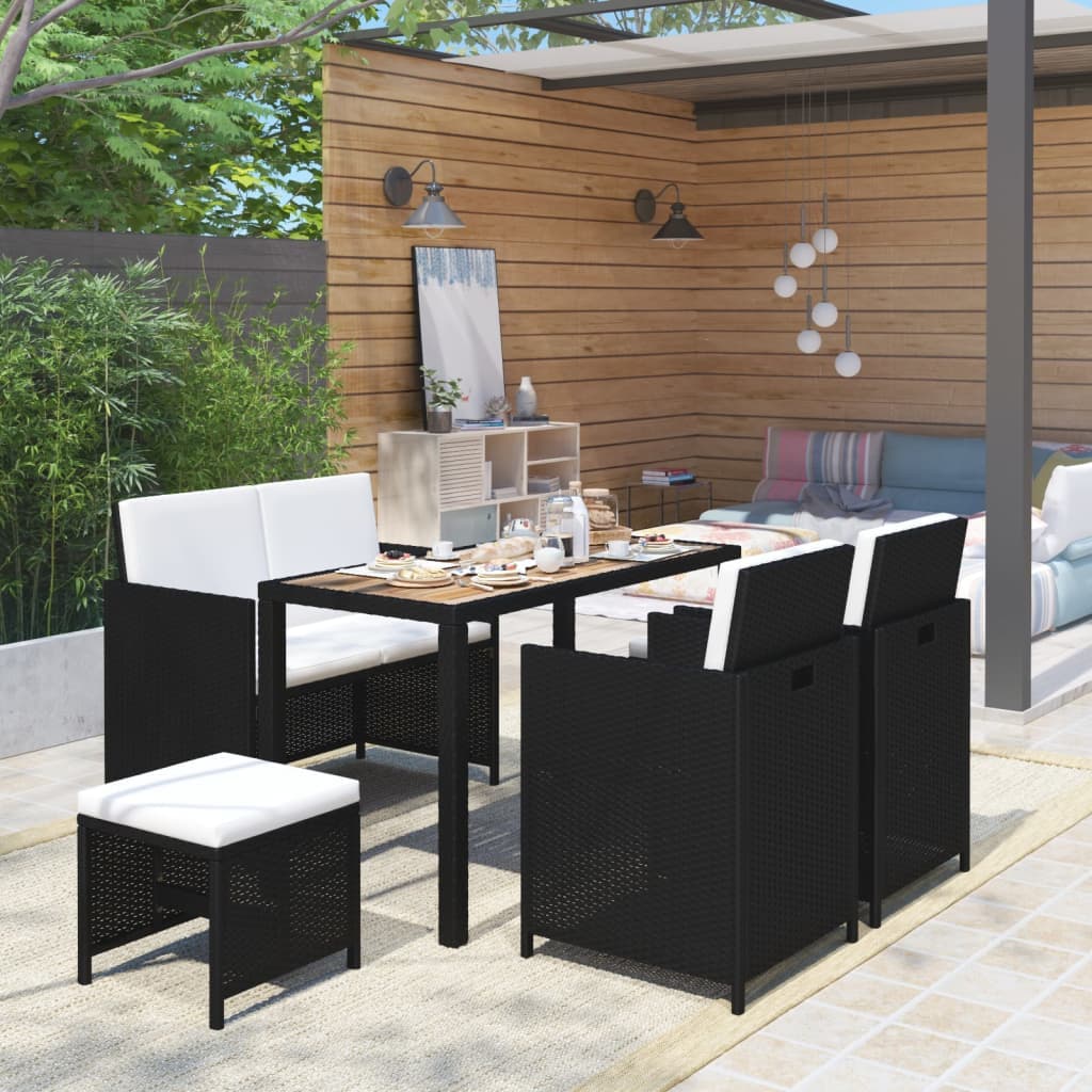 Synthetic Rattan Outdoor Dining Table Set