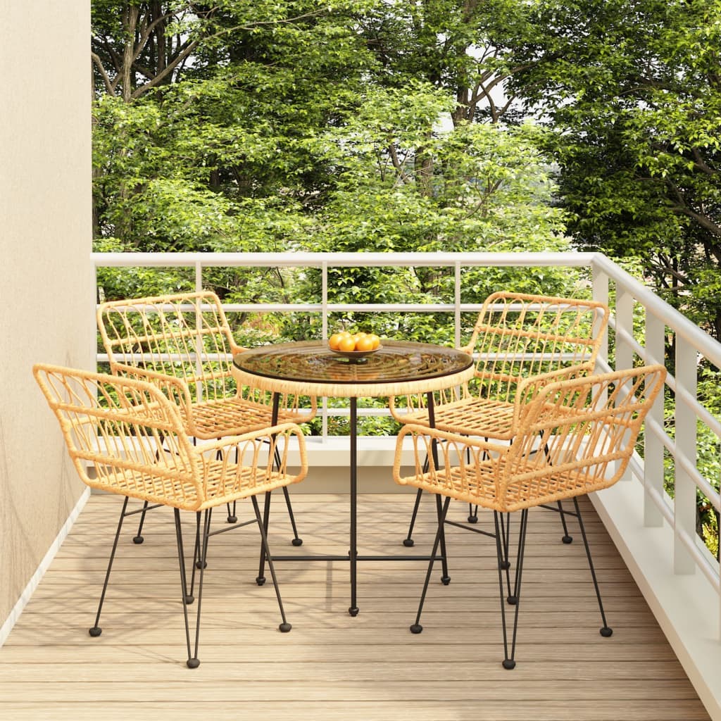 Synthetic Rattan Balcony Dining Set