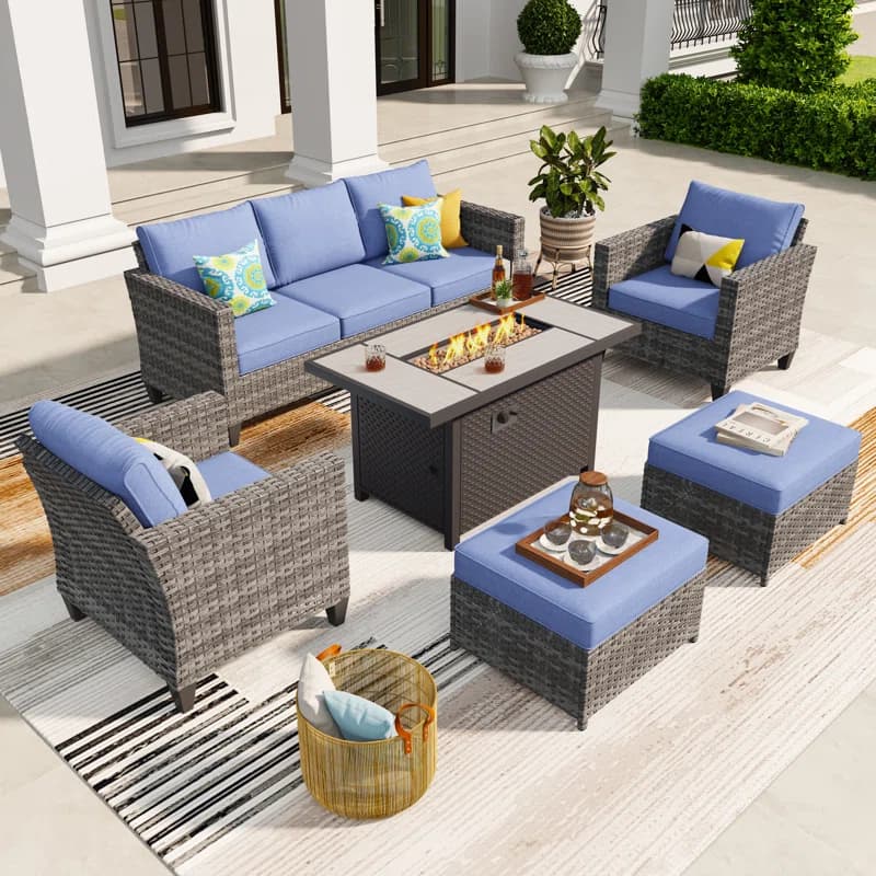 "Townsey" Synthetic Rattan Garden Sofa Set