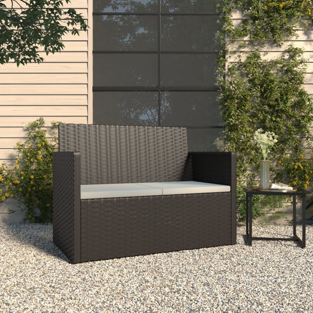 2-Seater Synthetic Rattan Loveseat Sofa