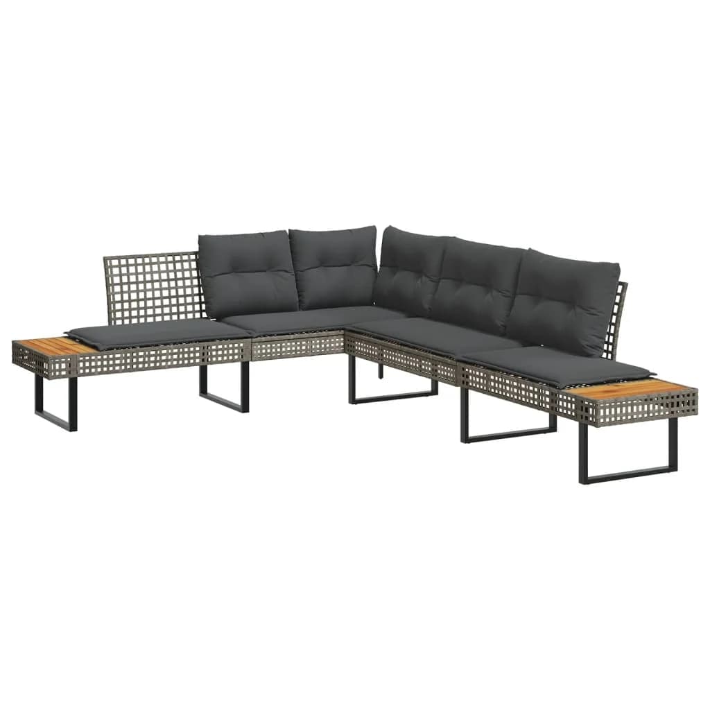 Industrial Outdoor Poly Rattan Corner Garden Sofa