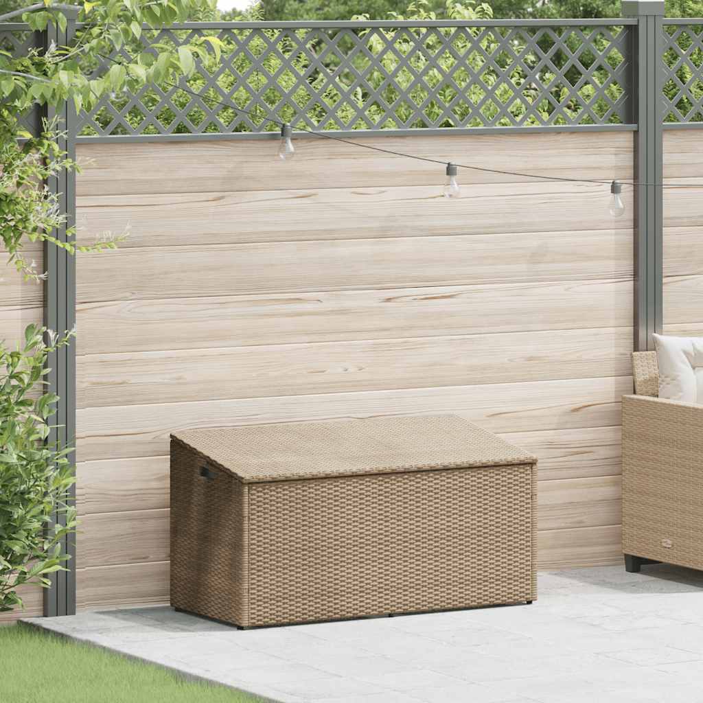 Weather-Resistant Synthetic Rattan Storage Box