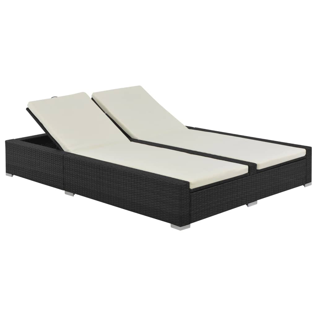 Synthetic Rattan Double Sunbed