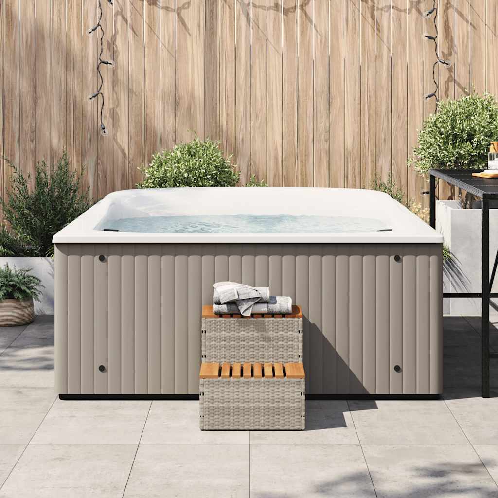 2-Step Synthetic Rattan Spa or Jacuzzi Steps